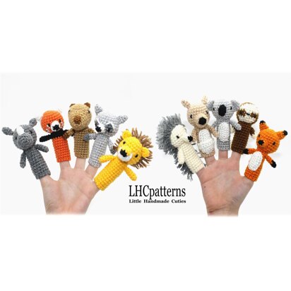 Animal2 Ten Finger Puppets Crochet Pattern