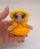Yellow Rainbow Crochet Doll 3 Levels in 1