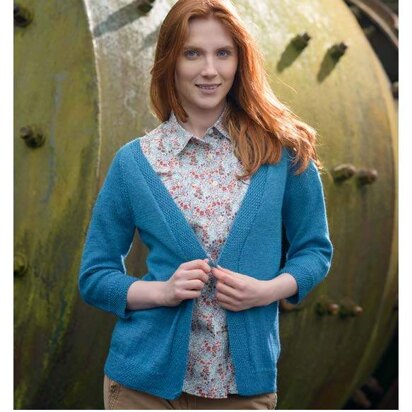 A-line Cardigan in The Fibre Co. Canopy Fingering - Downloadable PDF