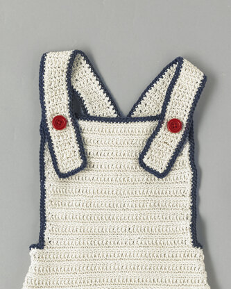 "Kristofer Crochet Romper" - Playsuit Crochet Pattern in MillaMia Naturally Soft Cotton