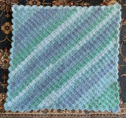 EASY BEGINNER Corner to Corner Baby Blanket