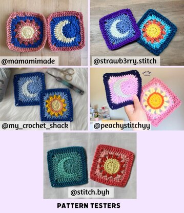 Sun and Moon Granny Squares