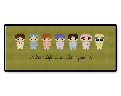 BTS Dynamite Bite Size - PDF Cross Stitch Pattern