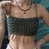 Cuevas Crochet Halter Cropped Bralette