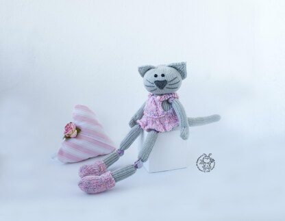 Beads jointed cat doll