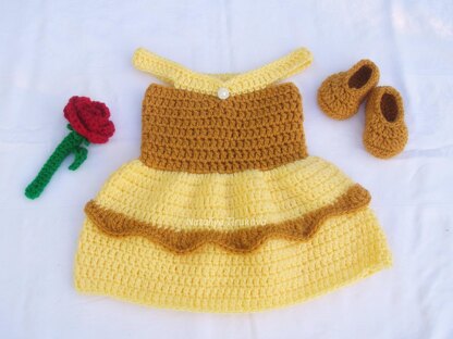 Princess Belle Hat and Dress Outfit