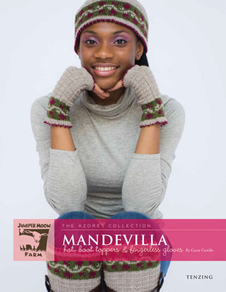 Mandevilla Hat/Boot Toppers/Fingerless Gloves in Juniper Moon Farm Tenzing - Downloadable PDF