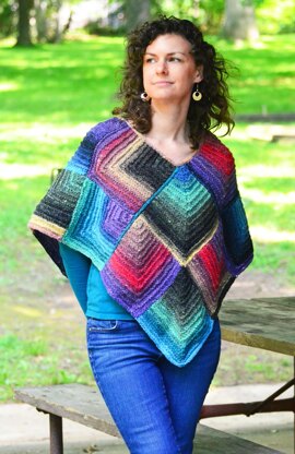 Mitered-Squares Poncho