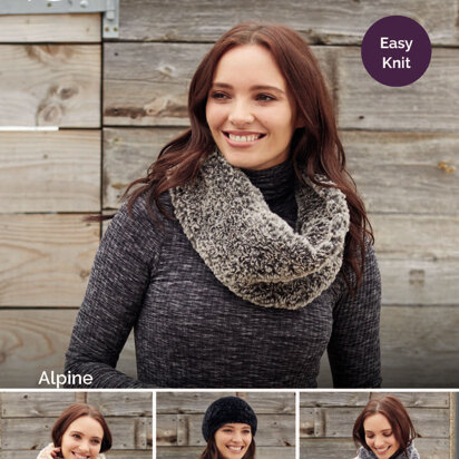 Hat & Scarf in Sirdar Alpine - 8206 - Downloadable PDF