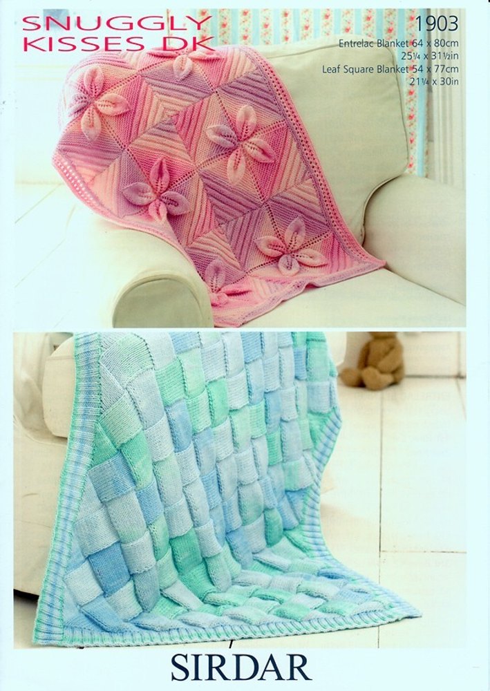 Sirdar leaf pattern baby blanket sale