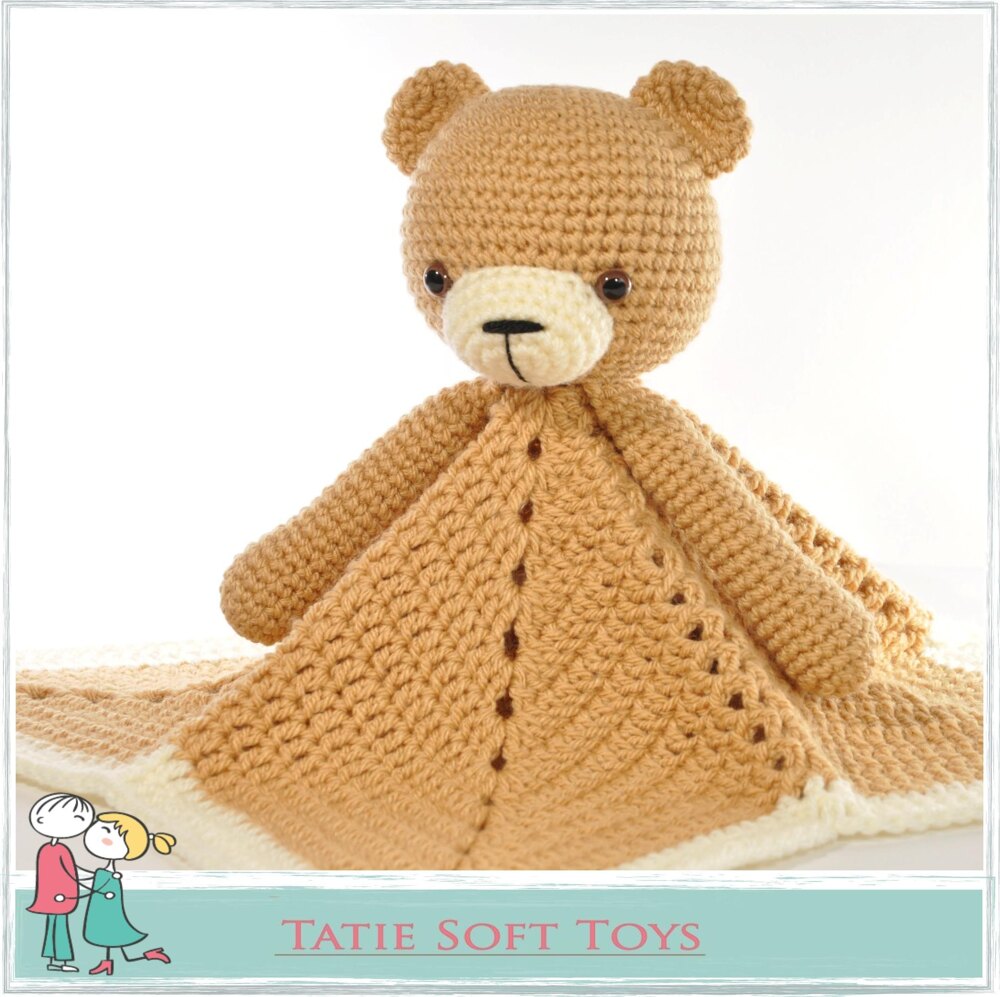 Lovey Blanket Bear Security Blanket Teddy Crochet pattern by TatieSoftToys LoveCrafts