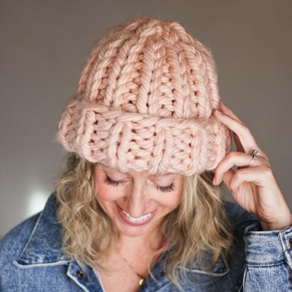 Knit Flat Chunky Hat