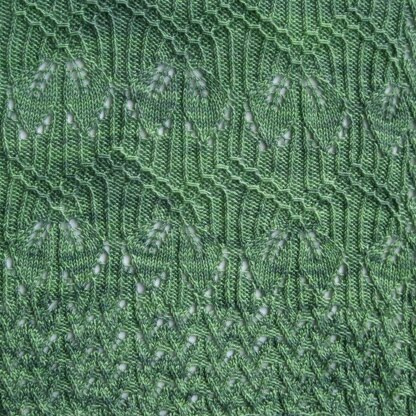 Leaf It To Me Cluster  (Smocked) Shawl