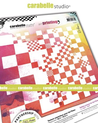 Carabelle Studio Art Printing Square Rubber Texture Plate - Checkerboard