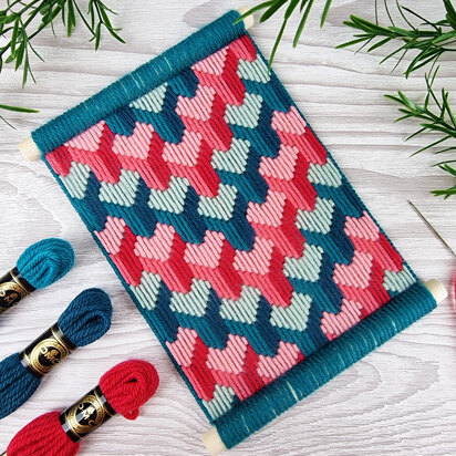 Oh Sew Bootiful Geometric Illusion Wall Hanging Bargello Kit - 20cm x 15cm