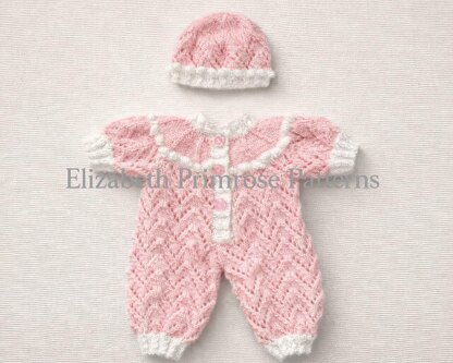 Valentina Dolls Bodysuit and Hat Knitting Pattern P69 – Elizabeth Primrose Patterns
