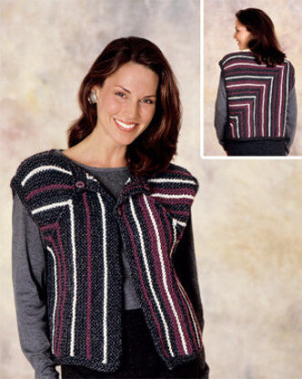 Mitered Vest Knit in Lion Brand Wool-Ease Chunky - 1197A