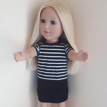 Little Black Skirt for Doll