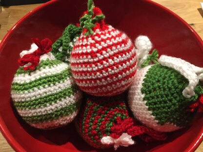 Crochet chocolate orange christmas bauble