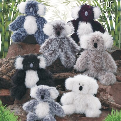 Luxe Fur Koala in King Cole Lux Fur and Big Value  Aran - 9058 - Downloadable PDF
