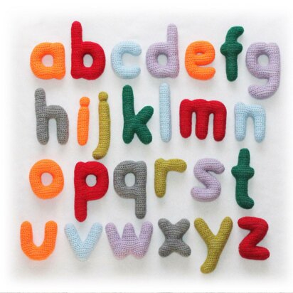 ABC Lowercase Alphabet Letters Crochet Pattern