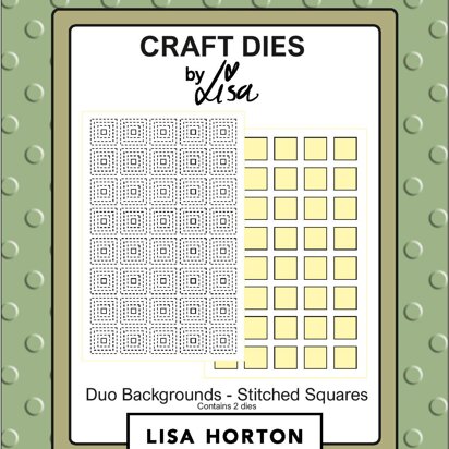 Lisa Horton Duo Backgrounds - Stitched Squares Die Set