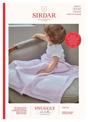 Blanket in Sirdar Snuggly 100% Cotton - 5272 - Downloadable PDF