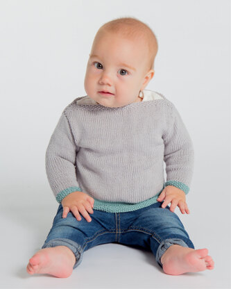 Arden Jumper - Sweater Knitting Pattern For Babies in MillaMia Naturally Baby Soft by MillaMia