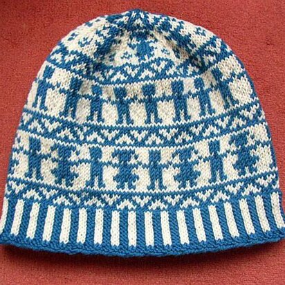 Ring a ring o' roses beanie - knitting pattern