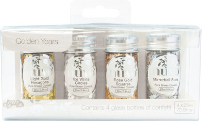 Tonic Studios Nuvo Pure Sheen Confetti 4/Pkg - Golden Years