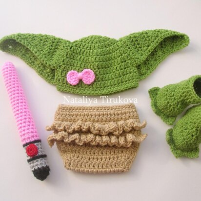 Yoda Baby Girl Set