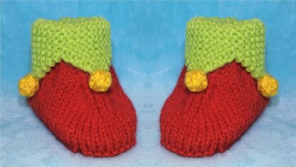 Christmas Elf Baby Booties