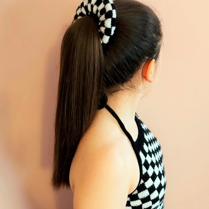 Harmon Checkerboard Scrunchie