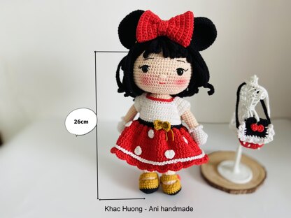 MIAN baby in the costume of minnie mouse