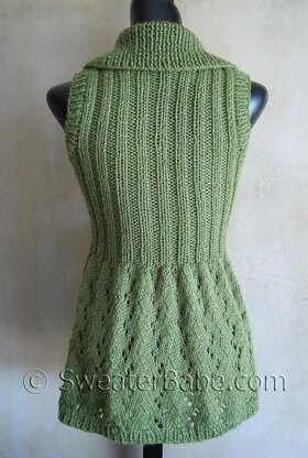 #111 Long Lace Shawl-Collared Vest