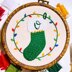 Custom Monogram Holiday Stockings Ornament Set - Christmas Embroidery Pattern