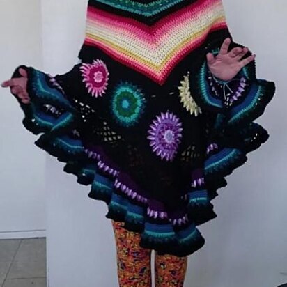 Kaleidoscope Magic Poncho Crochet Pattern and Tutorial