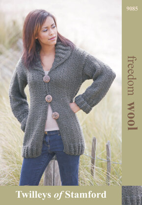 Long Line Cardigan in Twilleys Freedom Wool - 9085