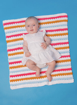 How to Crochet: Lion Brand Ice Cream Sweet Baby Afghan (Right