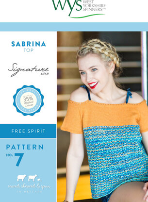 Sabrina Top in West Yorkshire Spinners Signature 4 Ply - Downloadable PDF