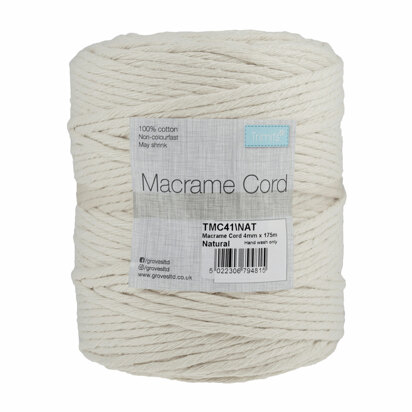Trimits Cotton Macrame Cord: 4mm X 175m