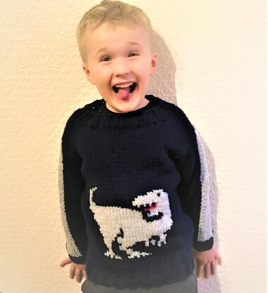 Chunky Knit T Rex Sweater