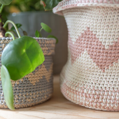 Basic Plant Baskets in Yarn and Colors Zen - YAC100098 - Downloadable PDF