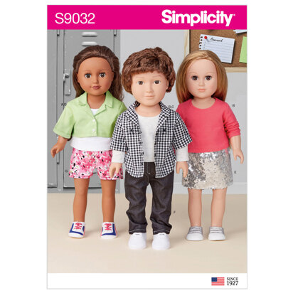 Simplicity S9032 18in Unisex Doll Clothes - Paper Pattern, Size OS (ONE SIZE)