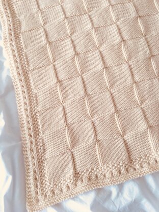 Bordered Basket Weave Blanket