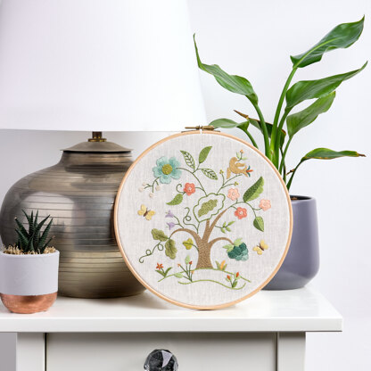 Anchor Aurora - Tree Hoop Printed Embroidery Kit - 22 cm