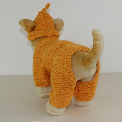 Dog Aran Pyjamas & Nightcap - knitting pattern