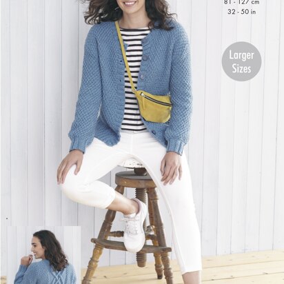Cardigans Knitted in King Cole Subtle Drifter Chunky - 5683 - Downloadable PDF