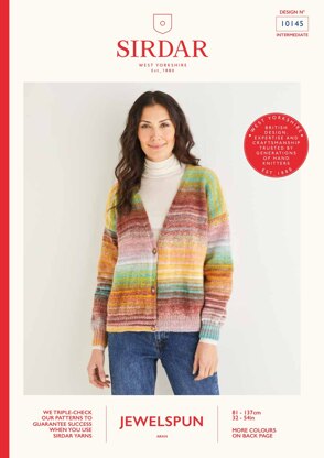 Cardigan in Sirdar Jewelspun - 10145  - Downloadable PDF