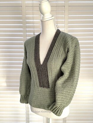 Sweater Apple V-neck